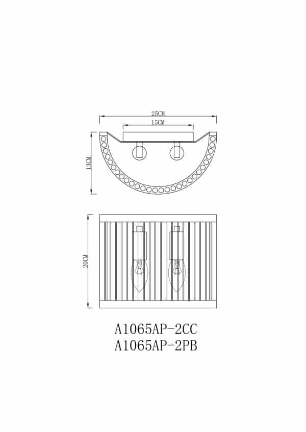 Настенный светильник Arte Lamp ANETTA A1065AP-2CC — изображение 4