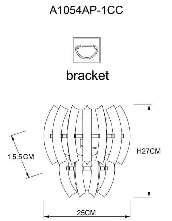 Настенный светильник Arte Lamp ELLA A1054AP-1CC — изображение 5