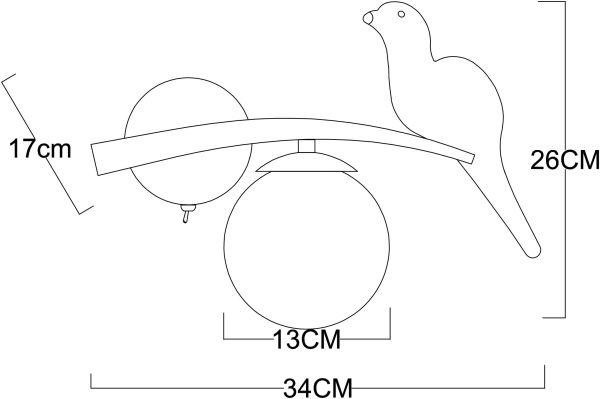 Настенный светильник Arte Lamp ELTANIN A3422AP-1GO — изображение 3