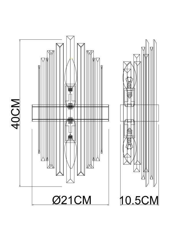 Настенный светильник Arte Lamp FEDELTA A1068AP-2CC — изображение 3