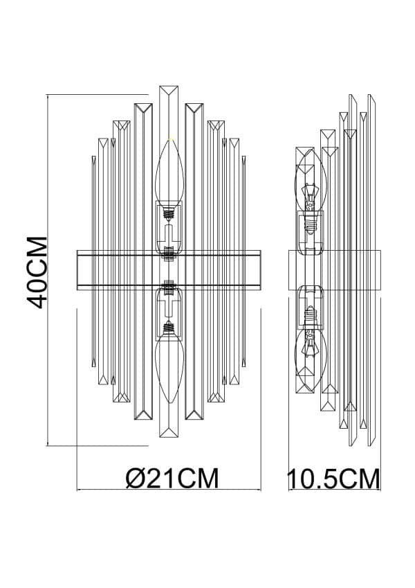 Настенный светильник Arte Lamp FEDELTA A1068AP-2PB — изображение 3