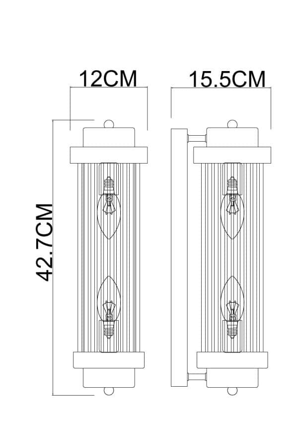 Настенный светильник Arte Lamp HANNA A1070AP-2PB — изображение 4