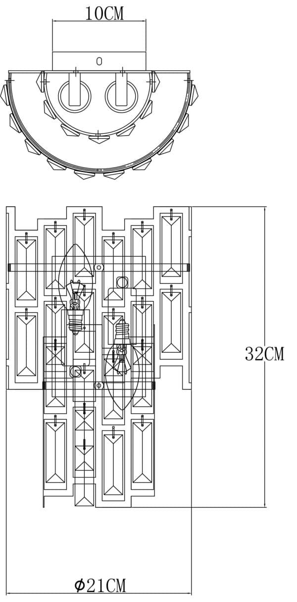 Настенный светильник Arte Lamp MINTAKA A1005AP-2GO — изображение 5