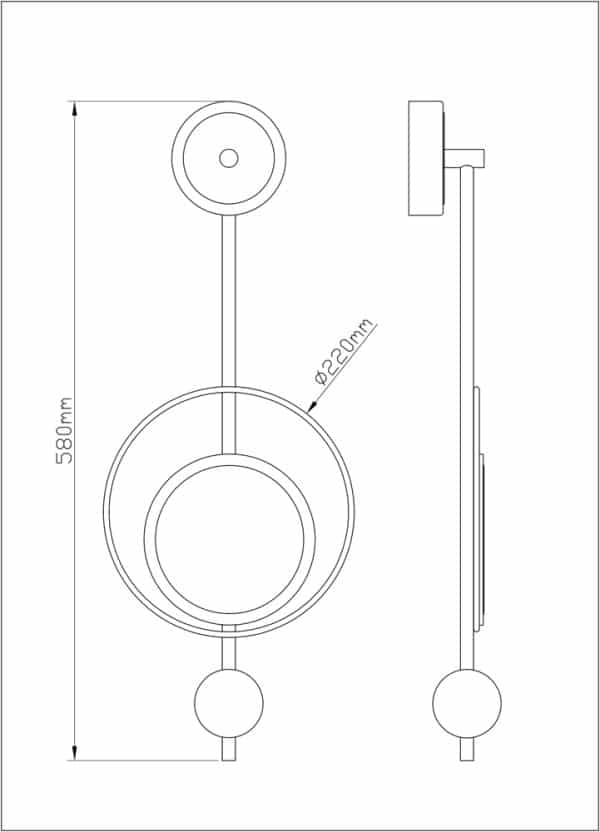 Настенный светильник Arte Lamp POLARIS A2604AP-7BK — изображение 5