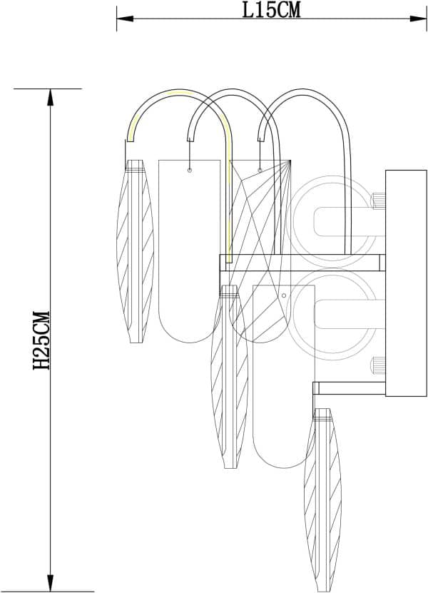 Настенный светильник Arte Lamp Vivien A2719AP-2GO — изображение 4