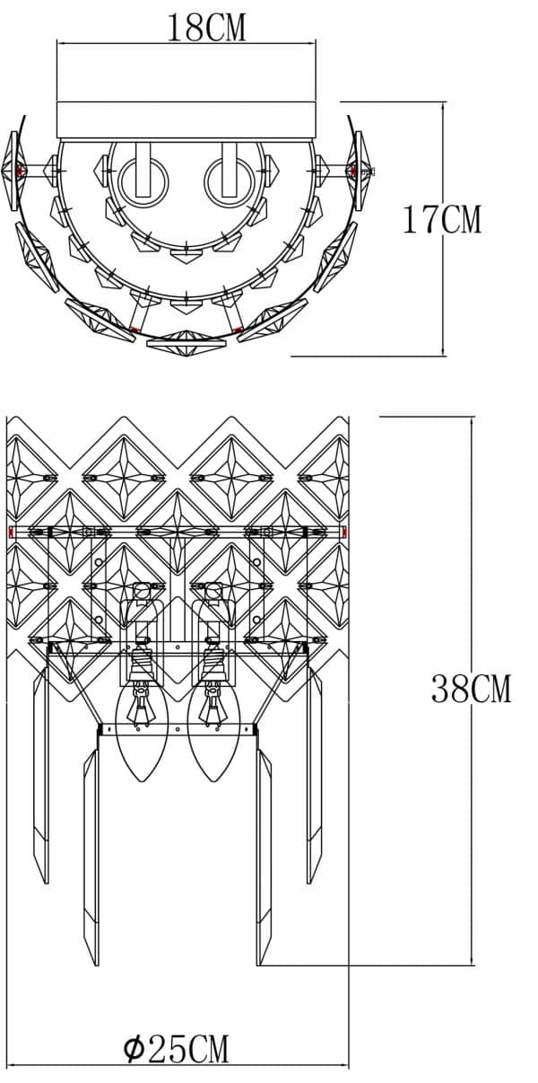 Настенный светильник Arte Lamp WEZEN A1006AP-2CC — изображение 4