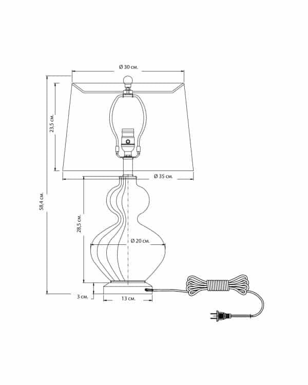 Настольная лампа "Майра"  aqua — изображение 2