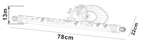 line drawing.cdr Подсветка для картин Arte Lamp NAPOLI A6312AP-1AB — изображение 3