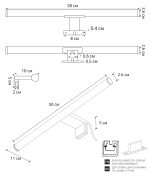 Подсветка для зеркал Arte Lamp ORIZZONE A2937AP-1BK — изображение 5