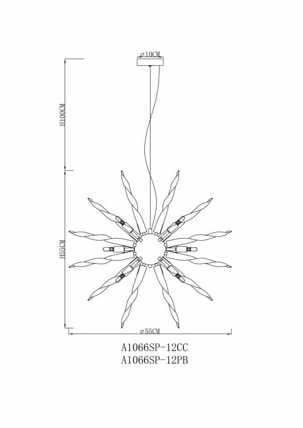 Подвесная люстра Arte Lamp BELLA A1066SP-12CC — изображение 5