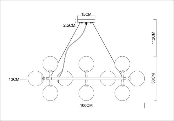Подвесная люстра Arte Lamp BOLLA A1664SP-25BK — изображение 4