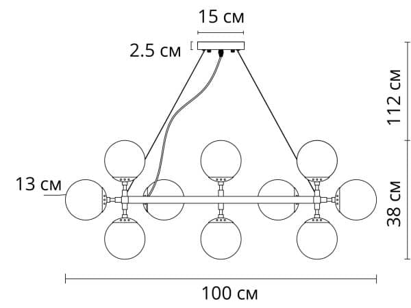 Подвесная люстра Arte Lamp BOLLA A1664SP-25GO — изображение 4