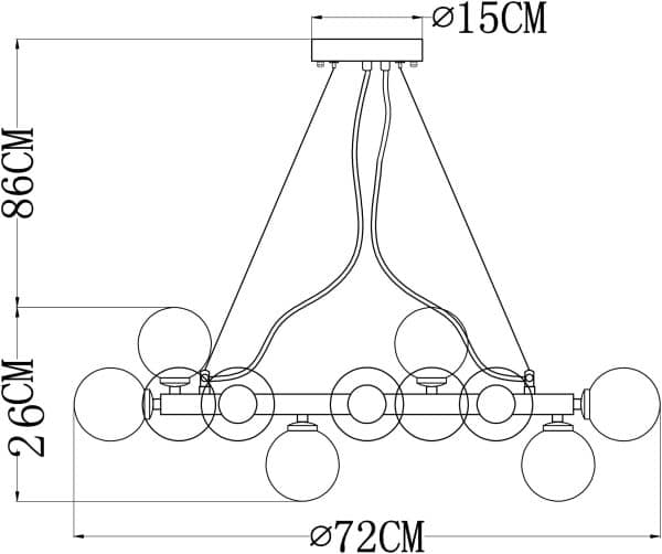 Подвесная люстра Arte Lamp BOLLA-PICCOLO A3988SP-25AB — изображение 5