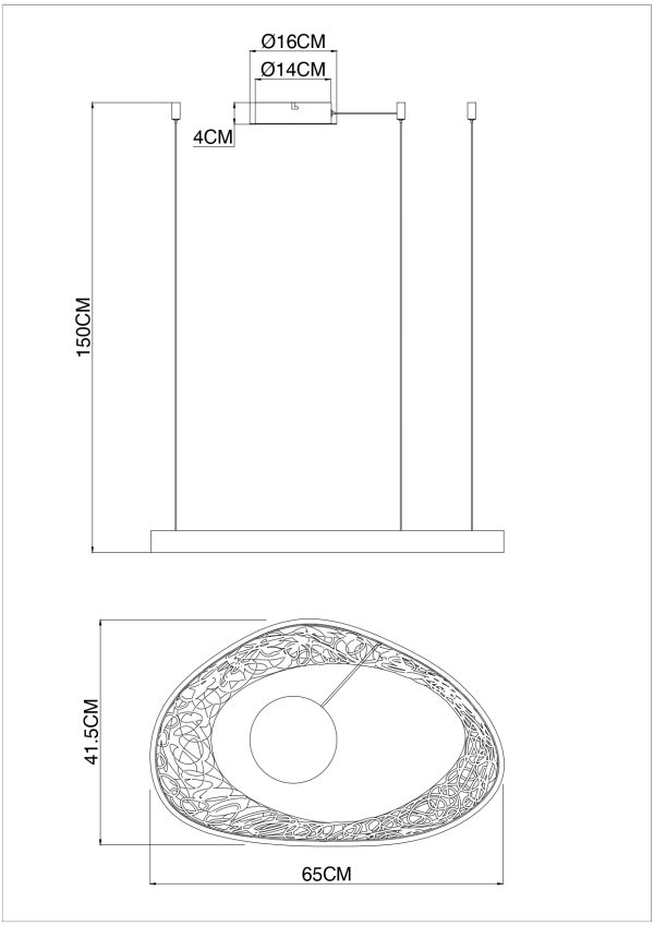 Подвесная люстра Arte Lamp CINTA A1847SP-36BK — изображение 4