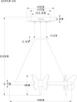 Подвесная люстра Arte Lamp DARCY A2187LM-1GO — изображение 5