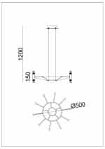 Подвесная люстра Arte lamp EMPIRE A2482SP-20BK — изображение 2