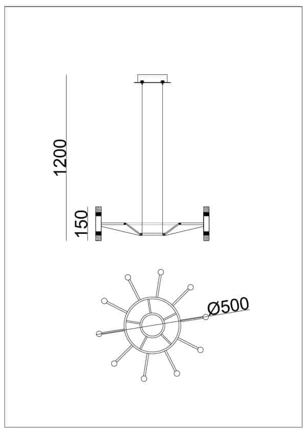 Подвесная люстра Arte lamp EMPIRE A2482SP-20BK — изображение 2