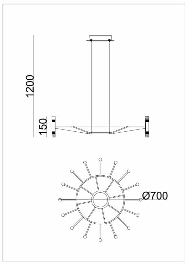 Подвесная люстра Arte lamp EMPIRE A2482SP-32BK — изображение 4