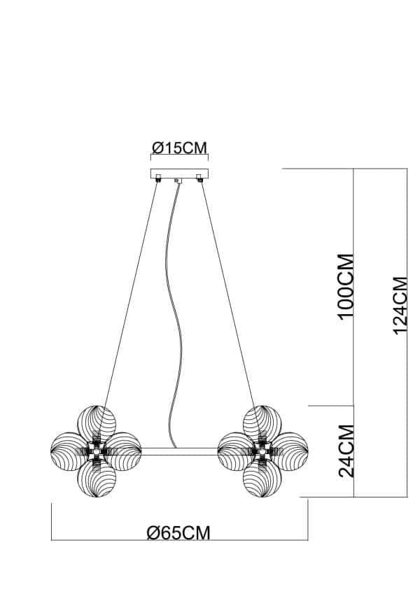 Подвесная люстра Arte Lamp ETEREO A5261LM-15GO — изображение 3