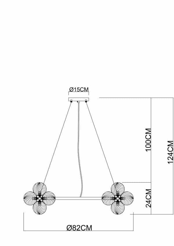 Подвесная люстра Arte Lamp ETEREO A5261LM-25GO — изображение 3
