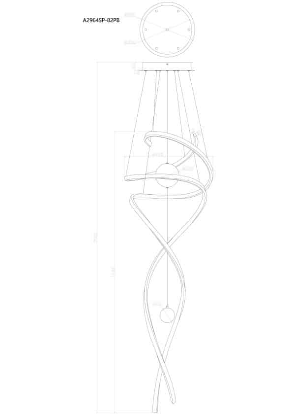 Подвесная люстра Arte Lamp EUPHORIA A2964SP-82PB — изображение 4