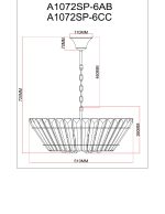 Подвесная люстра Arte Lamp FLORIZEL A1072SP-6CC — изображение 4