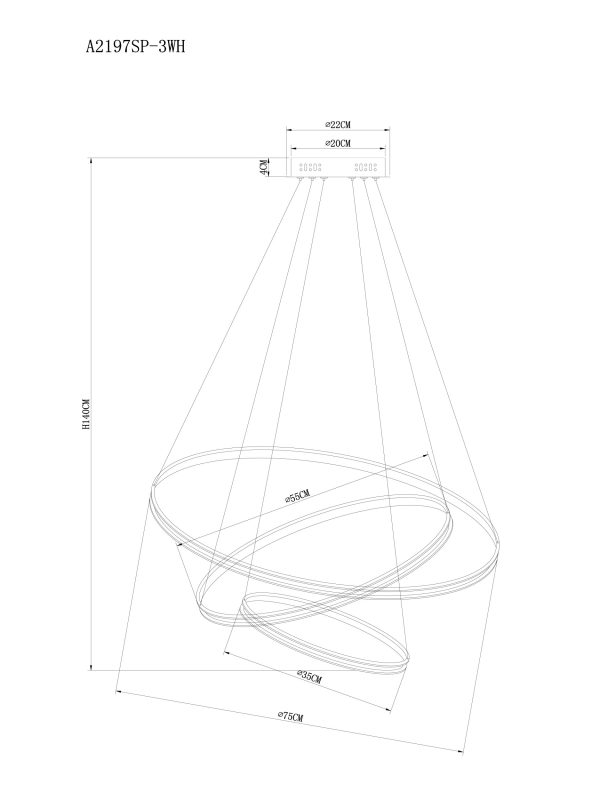 Подвесная люстра Arte Lamp FRODO A2197SP-3WH — изображение 4