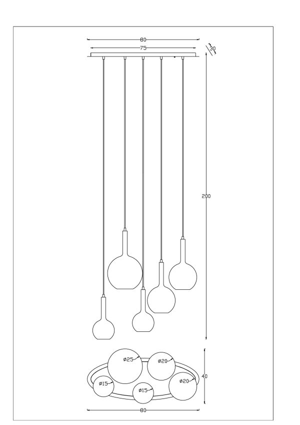 Подвесная люстра Arte Lamp Gala A2720SP-5SG — изображение 3
