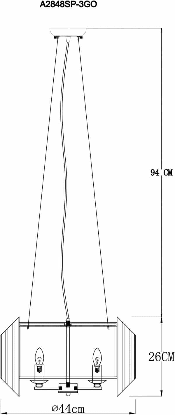 Подвесная люстра Arte Lamp JASTIN A2848SP-3GO — изображение 5