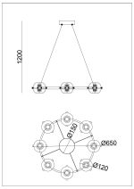 Подвесная люстра Arte lamp MARKAB A2471LM-16BK — изображение 4