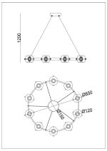 Подвесная люстра Arte lamp MARKAB A2471LM-20BK — изображение 3