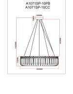Подвесная люстра Arte Lamp MAYOTTE A1071SP-10CC — изображение 5