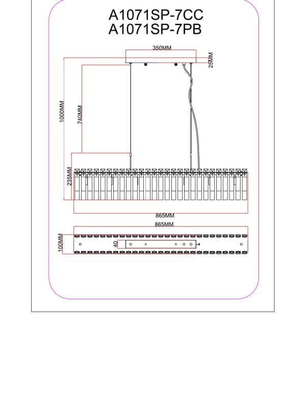 Подвесная люстра Arte Lamp MAYOTTE A1071SP-7PB — изображение 4