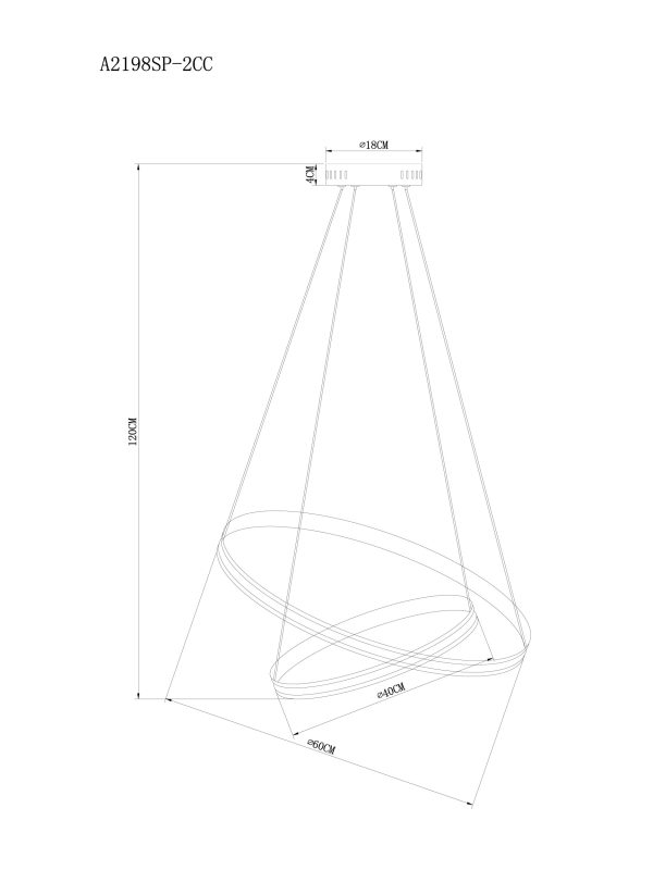 Подвесная люстра Arte Lamp MERIDIANA A2198SP-2CC — изображение 3