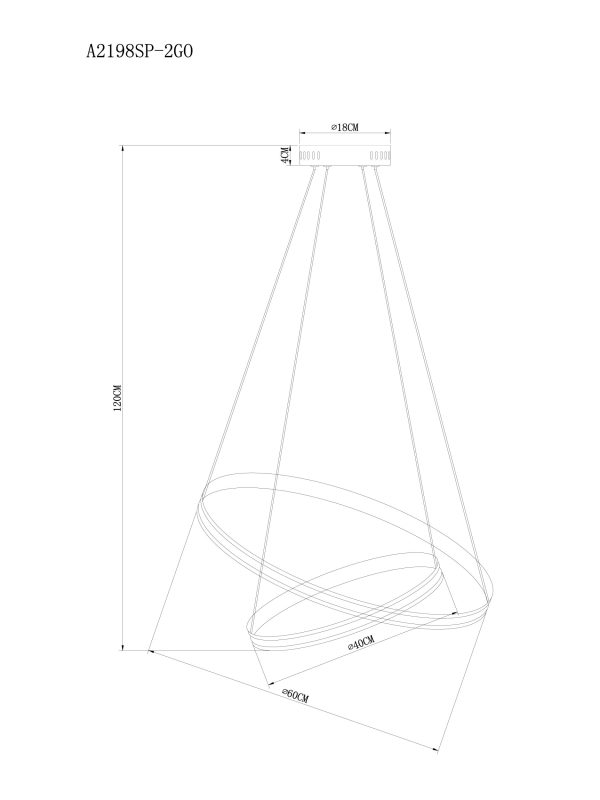 Подвесная люстра Arte Lamp MERIDIANA A2198SP-2GO — изображение 3
