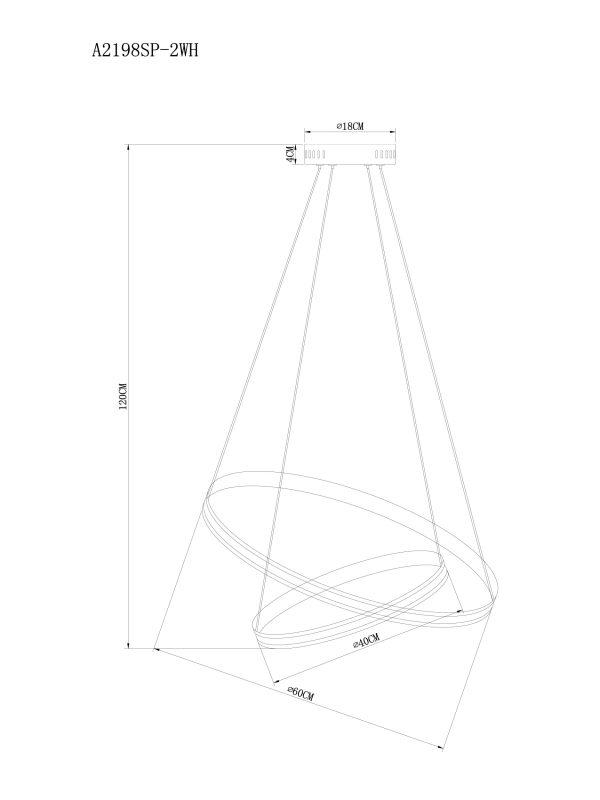 Подвесная люстра Arte Lamp MERIDIANA A2198SP-2WH — изображение 5