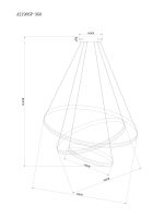 Подвесная люстра Arte Lamp MERIDIANA A2198SP-3GO — изображение 4