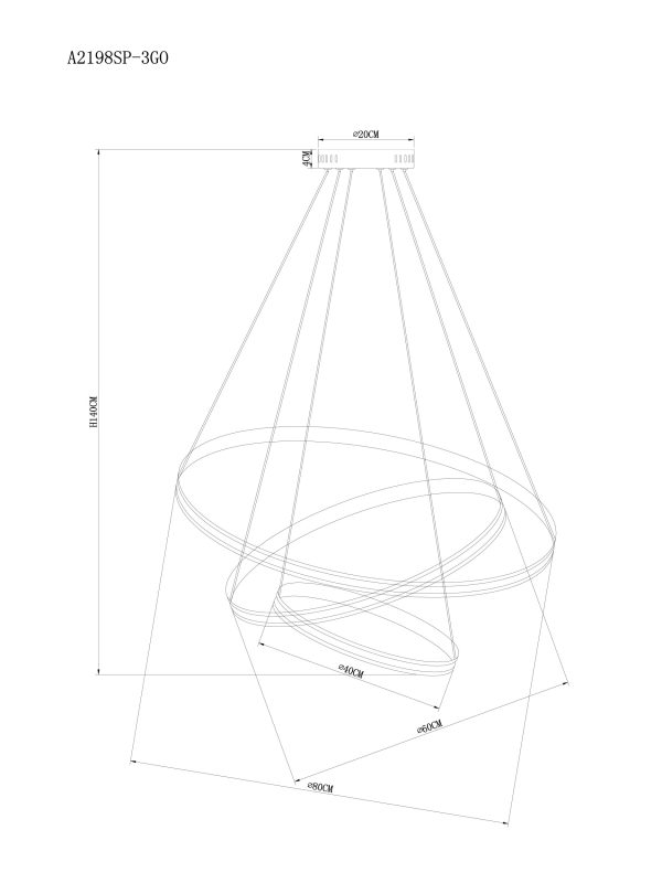 Подвесная люстра Arte Lamp MERIDIANA A2198SP-3GO — изображение 4