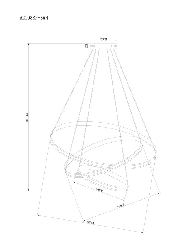 Подвесная люстра Arte Lamp MERIDIANA A2198SP-3WH — изображение 4