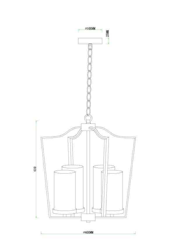 Подвесная люстра Arte Lamp NUVOLA A7017SP-4BK — изображение 4