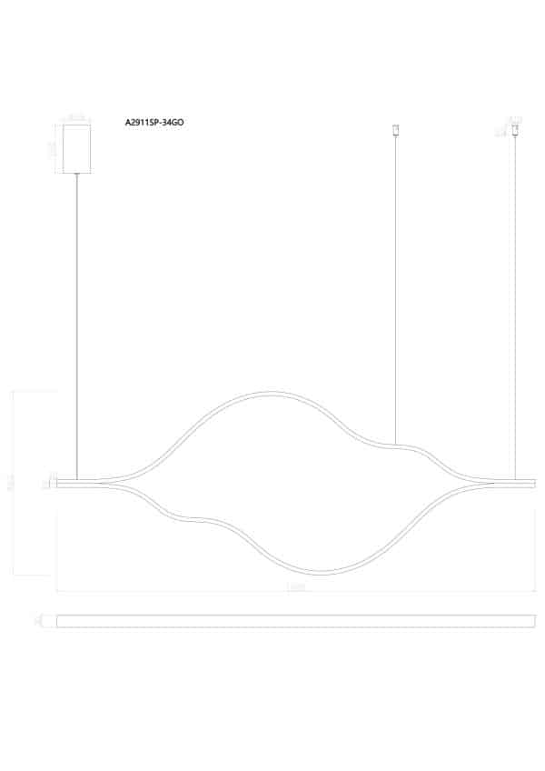 Подвесная люстра Arte Lamp ODYSSEY A2911SP-34GO — изображение 2