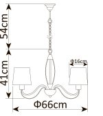 Подвесная люстра Arte Lamp ORLEAN A9310LM-5WG — изображение 5