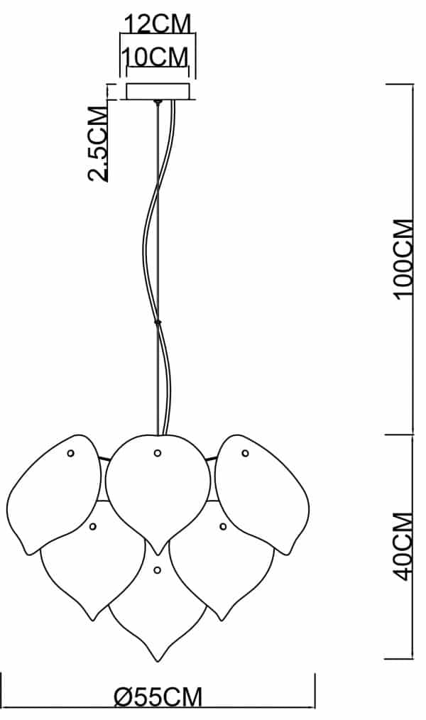 Подвесная люстра Arte Lamp PALMER A5695SP-5WH — изображение 4