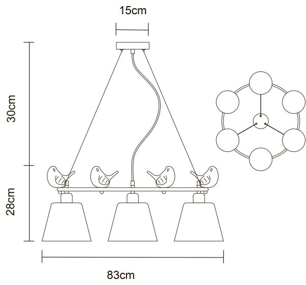 Подвесная люстра Arte Lamp PASSERO A4289LM-6WH — изображение 3