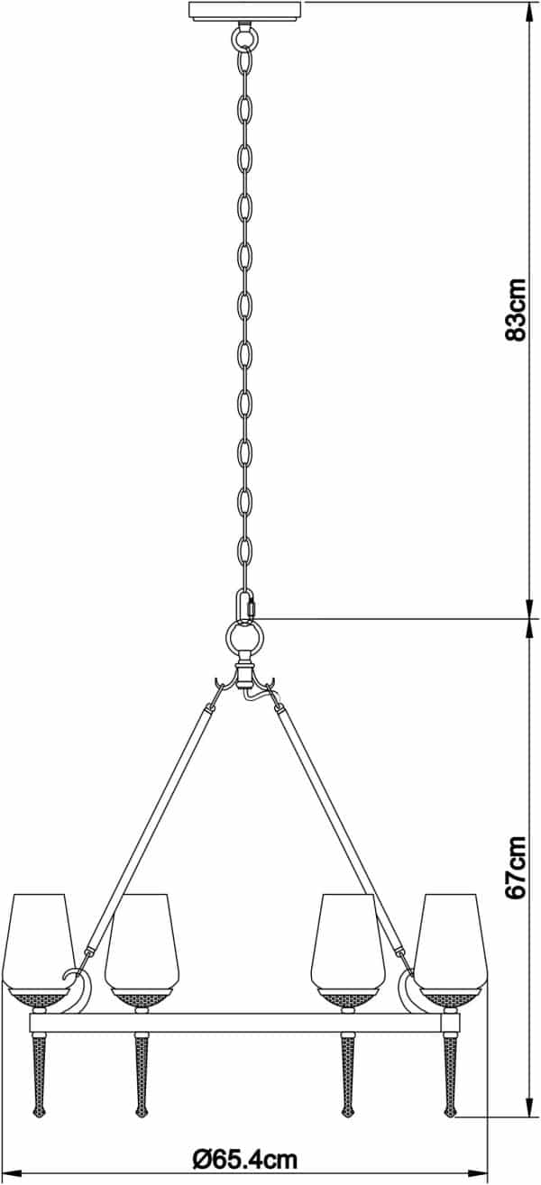 Подвесная люстра Arte Lamp STEFAN A1722SP-6BA — изображение 5