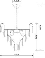 Подвесная люстра Arte Lamp Vivien A2719SP-6CC — изображение 4