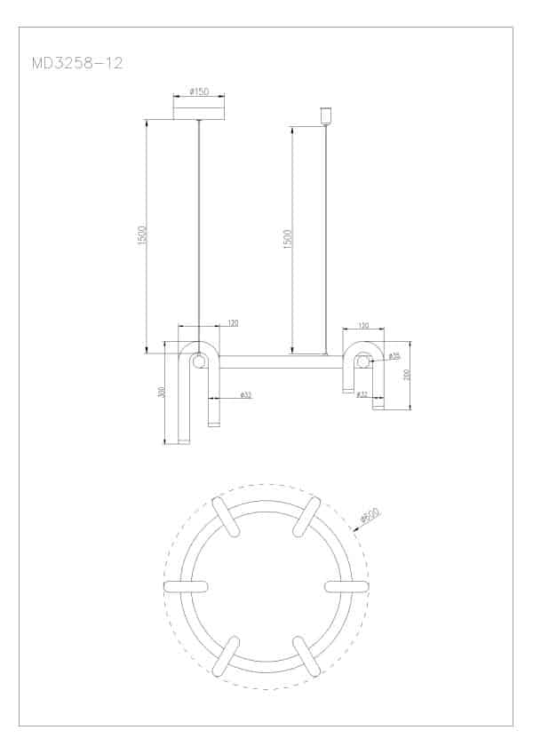 Подвесная люстра Arte Lamp WARHOL A3258LM-30BK — изображение 3