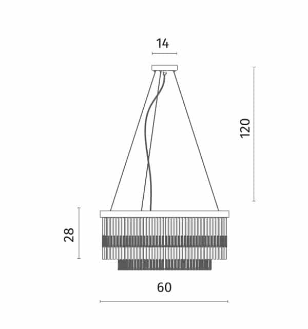 Подвесная люстра Divinare BRILLANTE 6813/17 LM-8 — изображение 3