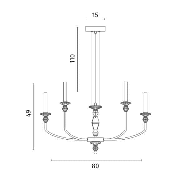 Подвесная люстра Divinare CAPELLO 4947/01 SP-8 — изображение 5
