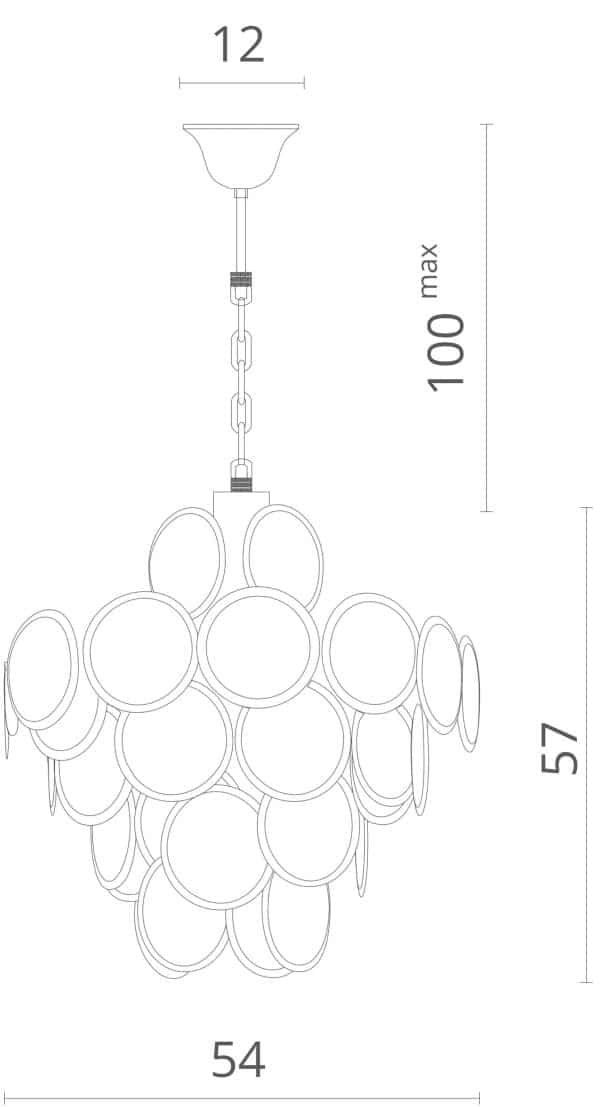 Подвесная люстра Divinare CHLOE 7566/02 SP-8 — изображение 5